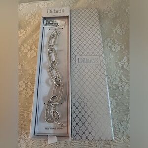 Dillard’s Silver Toned Chain Bracelet New With Tags Open Box
